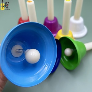 Venta al por mayor percusión musical13 tono mano campana ritmo diatónico metal música campanas con mango suave resuena fuerte sonido claro - Product Image 3