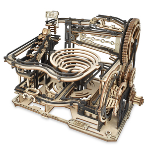 Tự làm <span class=keywords><strong>3D</strong></span> câu đố lắp ráp đồ chơi giáo dục Mô hình Kit spaceport bằng đá cẩm thạch bằng gỗ chạy - Product Image 1
