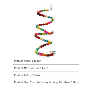 Jaula Grande <span class=keywords><strong>para</strong></span> Pájaros de 46*46*151cm con Cuerda <span class=keywords><strong>para</strong></span> Volar, Juguete <span class=keywords><strong>para</strong></span> Pájaros, Tenedor de Frutas de Acero Inoxidable, Anillo <span class=keywords><strong>para</strong></span> Pájaros de Acero Inoxidable - Product Image 4
