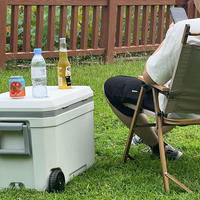 LIHENG Glacière isotherme portable de 45 L de qualité alimentaire, durable, étanche, pour boissons et aliments, avec roues, idéale pour les sorties et les pique-niques.