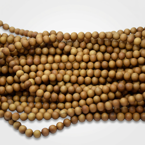 Wood Round Beads For Bracelet, mala , wooden necklace Making Bulk Loose Natural natural sandalwood - Product Image 1