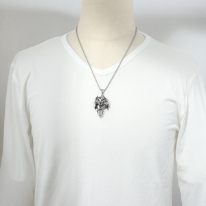 Yunnique-collar con colgante de calavera de dragón de acero inoxidable, regalo unisex, joyería de moda, diseño geométrico, forma de espada - Product Image 3