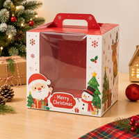 Scatola Espositiva Natalizia Personalizzata con Finestra in PVC Trasparente, Confezione Regalo Rigida, Vendita all'Ingrosso Diretta dalla Fabbrica, OEM ODM, Basso MOQ