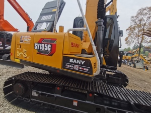 Pelle sur chenilles de 13 tonnes de marque Sany, machines de construction d'origine avec moteur central et composants de moteur - Product Image 6