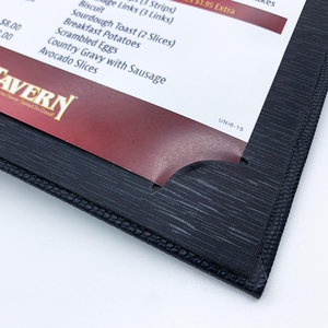 Porte-menus en cuir pour restaurant, couvertures de menu en gros, porte-menus à page unique, menus personnalisés pour restaurant - Product Image 3