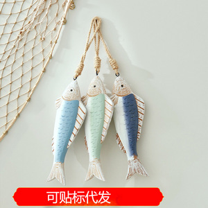 Mediterranean Wooden Fish Wall Hanging <b>Decor</b> Irregular Shape Home <b>Decor</b> Living Room Bedroom Entryway - Product Image 5