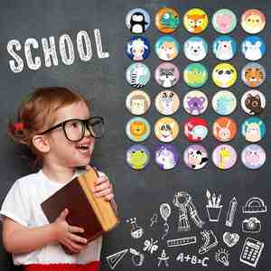 MORCART 30pcs Modern Design Cute Animal Refrigerator Magnets <b>Whiteboard</b> Decorative <b>Magnetic</b> Stickers with Resin Logo Style - Product Image 6