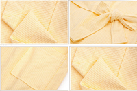 Bata de baño con gofres y logotipo personalizado para hombre y mujer, blanco, rosa, Amarillo, Azul, 100% algodón, salón de belleza, Hotel, Spa