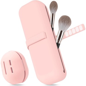 Lot de 2 sacs de voyage en silicone pour pinceaux de maquillage avec sangle anti-chute améliorée, étui portable pour éponges et pinceaux de maquillage - Product Image 5