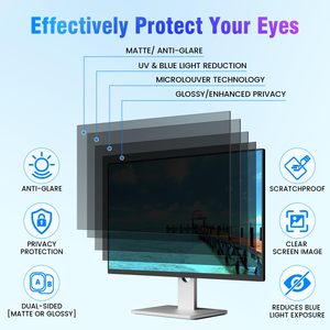 Protection d'écran anti-espion pour moniteur d'ordinateur, sur mesure, à faible coût, directement de l'usine, pour écrans de 19/20/21,5/22/23,8/24/27 pouces, format 16:9 - Product Image 4