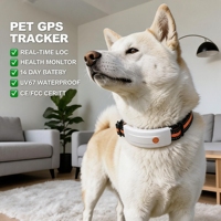 Traceur GPS intelligent IA pour animaux de compagnie, étanche IP67, moniteur de fréquence cardiaque, anti-perte, suivi, autonomie de 2 ans, sans fil pour chats