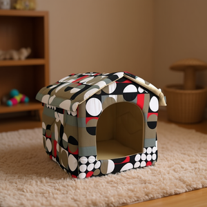 Casa para mascotas Yommy de 34x34x43cm, plegable, para perros y gatos pequeños - Product Image 3