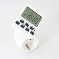 Umweltfreundlicher Modischer Digitaler Zeitschaltuhr-Steckdosenadapter EU-Standards Einphasig Batteriebetrieben Kupfer IP21/IP44 250V