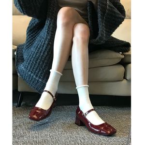 Zapatos de Novia de Cuero con Suela Suave Premium, Tipo Mocasín, Antideslizantes, Desodorantes, Tendencia de Moda 2026, Verano Otoño, Estilo Francés Mary - Product Image 4