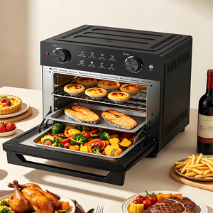 OEM 30L Countertop Air Fryer Oven with <strong>Knob</strong> Control and 10 Cooking Functions, Double Glass Door for Wholesale - Product Image 1