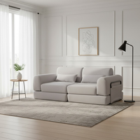 Weiches Neues Bestseller Komfortables Hochdichtes Doppel-Schlafsofa für Wohnzimmer Apartment Faltbares Verstellbares Stoffsofa