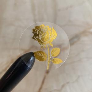 Autocollants transparents personnalisés en feuille d'or |   Étiquettes de marque de luxe pour l'emballage de cosmétiques et de soins de la peau pour les petites entreprises - Product Image 1