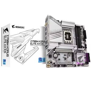 Placa Base para Juegos GIGABYTE <span class=keywords><strong>Z790M</strong></span> AORUS ELITE AX ICE DDR5 LGA 1700 Compatible con CPU de 14ª Generación PCI-E 4.0/5.0 - Product Image 1
