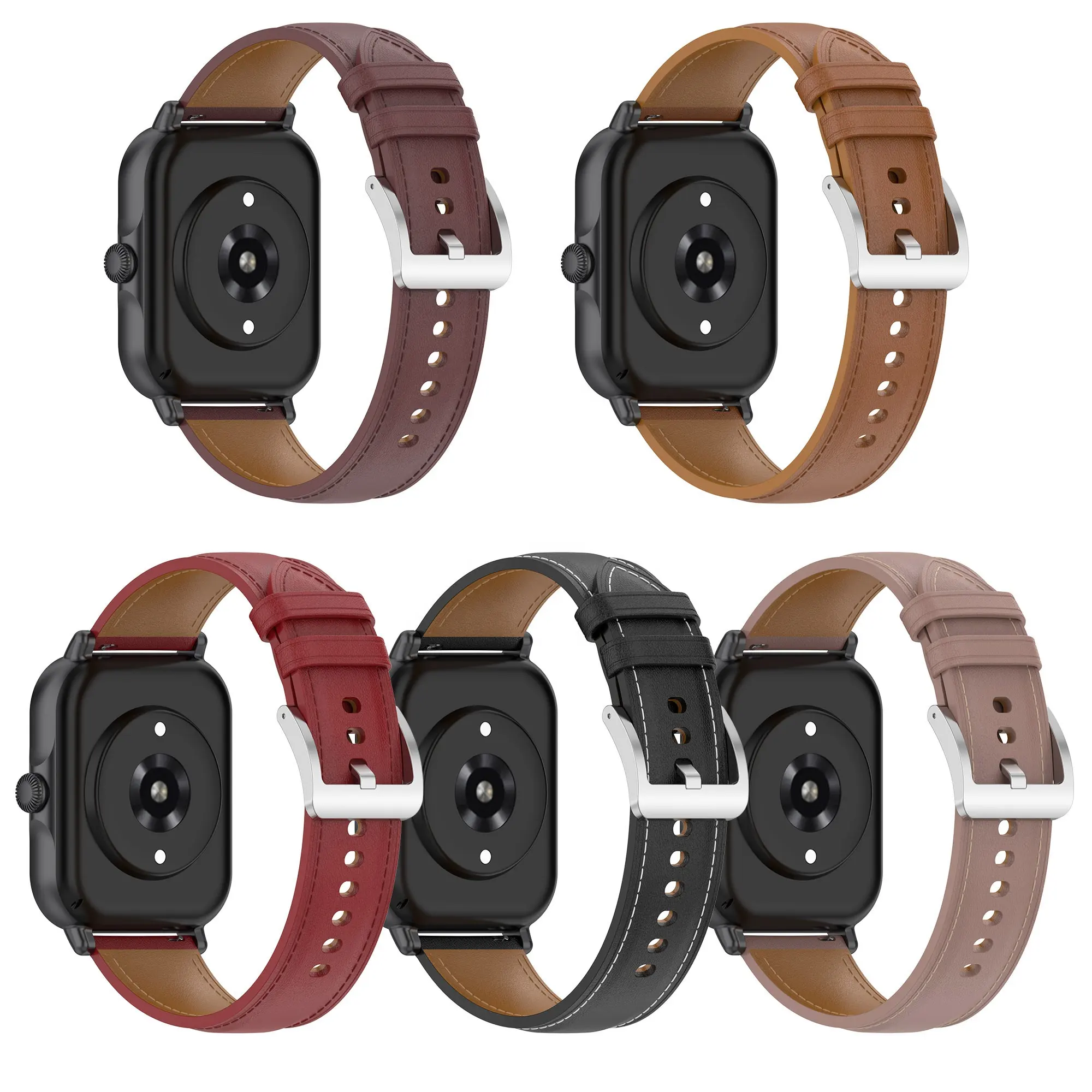 20mm Universal Genuine Leather Watchbands For Amazfit GTS3 Pin buckle Watch Band Strap