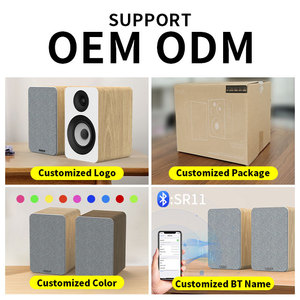 Loa bookshelf gỗ thiết kế hiện đại 60W, âm thanh mạnh mẽ, kết nối DC, Home Theater, BT, Coaxial, ARC, RCA, hàng đầu nhà máy, dành cho máy tính - Product Image 2