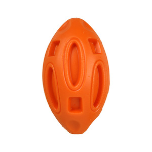 Balle de jeu pour animaux de compagnie, jouet à mâcher pour chien, en TPR durable, en forme de ballon de rugby, qui fait du bruit, taille moyenne, pour le nettoyage des dents et les soins dentaires - Product Image 1