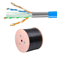 Kabel LAN Luar Ruangan OWIRE CAT7 U/UTP Konduktor Tembaga Bebas Oksigen 23AWG Selubung PVC+PE Solid Bandwidth 100MHz 90m 8-Konduktor