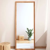 Miroir sur pied en bois tendance 2026, design moderne, fait main, pour salon, cosmétique, toutes saisons