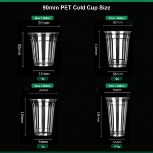 Clear PET <b>Plastic</b> <b>Cups</b> 12/24oz Disposable <b>Cups</b> with Dome Lids for Iced Coffee Bubble Tea Low MOQ - Product Image 4