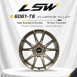 LSW LS8046 1 Piece Custom Forged Alloy <b>Wheel</b> Brushed Bronze Multi‑Spoke Custom Car Rim - Product Image 4