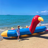 Bateau banane gonflable tractable Oiseaux et poissons aquatiques, capacité 500 kg+, pour plus de 10 passagers - Usage commercial