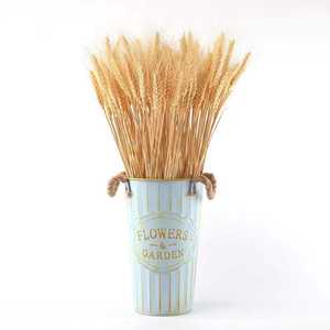 प्रत्यक्ष कारखाने की बिक्री हस्तनिर्मित सोने के कान गुलकेट जौ सूखे फूल की टोकरी थोक विवाह फूल की टोकरी गेहूं - Product Image 6