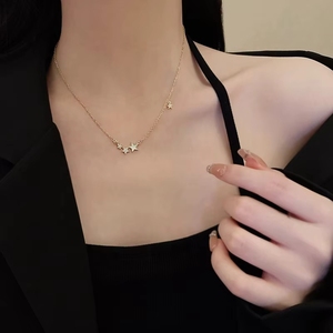 Collar de Oro Real de 18K Au750 para Mujer, Marca Xinfly, con Colgante Natural de Estrella Pequeña, Calidad Premium - Product Image 5