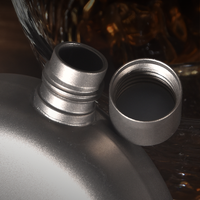 Gourde en titane portable CIEUIS de 220 ml, logo personnalisé, bouteille à vin d'extérieur, gourde à whisky avec bouchon à vis
