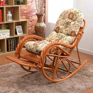 Style extérieur et intérieur meubles de salon balançoire en rotin naturel chaise berçante - Product Image 5