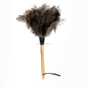 <span class=keywords><strong>Plumeau</strong></span> en Plumes d'Autruche Véritables avec Manche en Bois, Plumeaux de Nettoyage Naturels et Moelleux pour la Maison, le Bureau et les Surfaces Délicates - Product Image 2