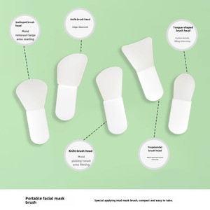 Brocha de Silicona Portátil para Mascarillas Faciales con Mango Plano de Plástico, Artículo Individual para Base de Maquillaje, Limpieza Facial y Cuidado de la Piel - Product Image 3