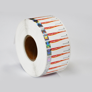 Etiqueta estampada de holograma con logotipo personalizado en rollo, código <span class=keywords><strong>QR</strong></span>, pegatina estampada de holograma al azar - Product Image 2