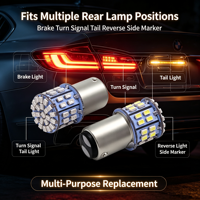3020-50SMD LED Autolampe 6000K Weiß Rot Gelb Mehrseitige Brems- Blink- und Rückleuchte 12V