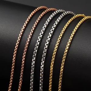 Collar de Oro Real de 18K, Diseño Minimalista y Simple, de Alta Calidad, Personalizado por Xinfly, Cadena de Eslabones para Hombre y Mujer - Product Image 1