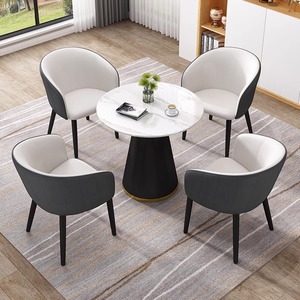 Juego de Mesa de Piedra Sinterizada de Estilo Moderno y Lujoso, Muebles de Recepción Comerciales para Cafetería, <span class=keywords><strong>Bar</strong></span>, Oficina, Sala de Ventas - Product Image 2