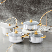 Batterie de Cuisine 12 Pièces en Acier Inoxydable avec Couvercles – Ensemble de Poêle à Frire, Casseroles, Bouilloire et Faitout pour Induction