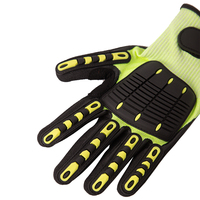 Guantes con Certificación PPE SNELL, Palma con Absorción de Impactos TPR, Guantes Anticorte ANSI A3 para Operaciones Mecánicas en Exteriores