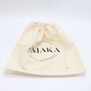 Sac en coton recyclable à cordon de serrage, prix d'usine, pour l'emballage de cosmétiques, avec pochette anti-poussière et logo personnalisé - Product Image 5