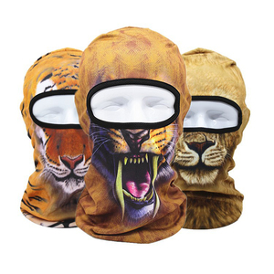 Cosplay Fête Extérieur Respirant 1 Trou 3D Animal Print Masque Complet Séchage Rapide Coupe-Vent Masque <span class=keywords><strong>de</strong></span> Ski Personnalisé Cyclisme Balaclava - Product Image 1