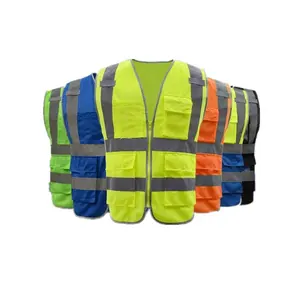 Reflective Safety Vest In Black PInk Blue Yellow Orange With Logo Hunting Mesh Blaze Red Clothes Purple White Brown Camo Green