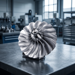 Hélice usinée CNC 5 axes en aluminium/acier inoxydable |   Composant de turbine haute précision pour systèmes turbo aérospatiaux |   Électroérosion à fil - Product Image 2