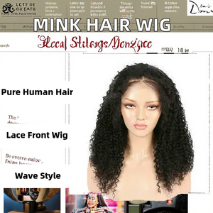 Vente en gros de cuticule alignée 13*4 perruque sans colle Lace Front cheveux de vison vierges cheveux humains brésiliens 10 pouces style vague d'eau - Product Image 3