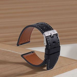 Nouveau bracelet de <span class=keywords><strong>montre</strong></span> en cuir à dégagement rapide 20mm 22mm pour Huawei Xiaomi Huami Amazfit Samsung Galaxy <span class=keywords><strong>Garmin</strong></span> Accessoires - Product Image 1