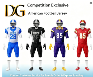 Maillot de football américain/<span class=keywords><strong>rugby</strong></span> personnalisé pour garçons, broderie 3D, séchage rapide, polyester, pour compétition et entraînement, tenue de sport d'équipe - Product Image 1