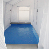 Tente Gonflable Portable Double Couche Quatre Saisons Imperméable pour Hôpitaux d'Extérieur, Secours en Cas de Catastrophe, Réfugiés, Événements Rapides et Résistante au Feu